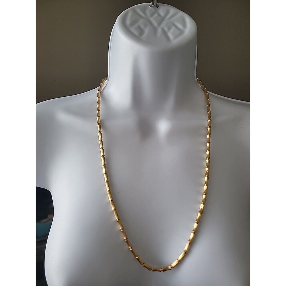 Vintage Gold Tone Necklace 25" Retro Event Evening